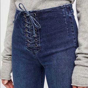 Free People Lace Up Jean
